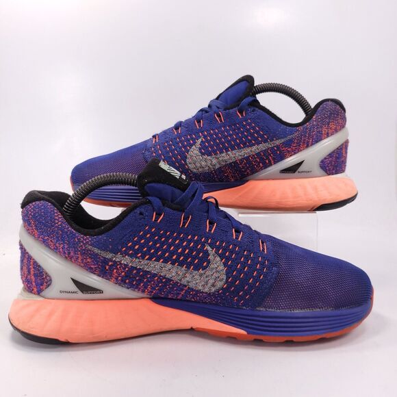 Nike Lunarglide 7 Athletic Running Shoe Mens Size 7.5 803566-408 Blue White - Picture 6 of 9